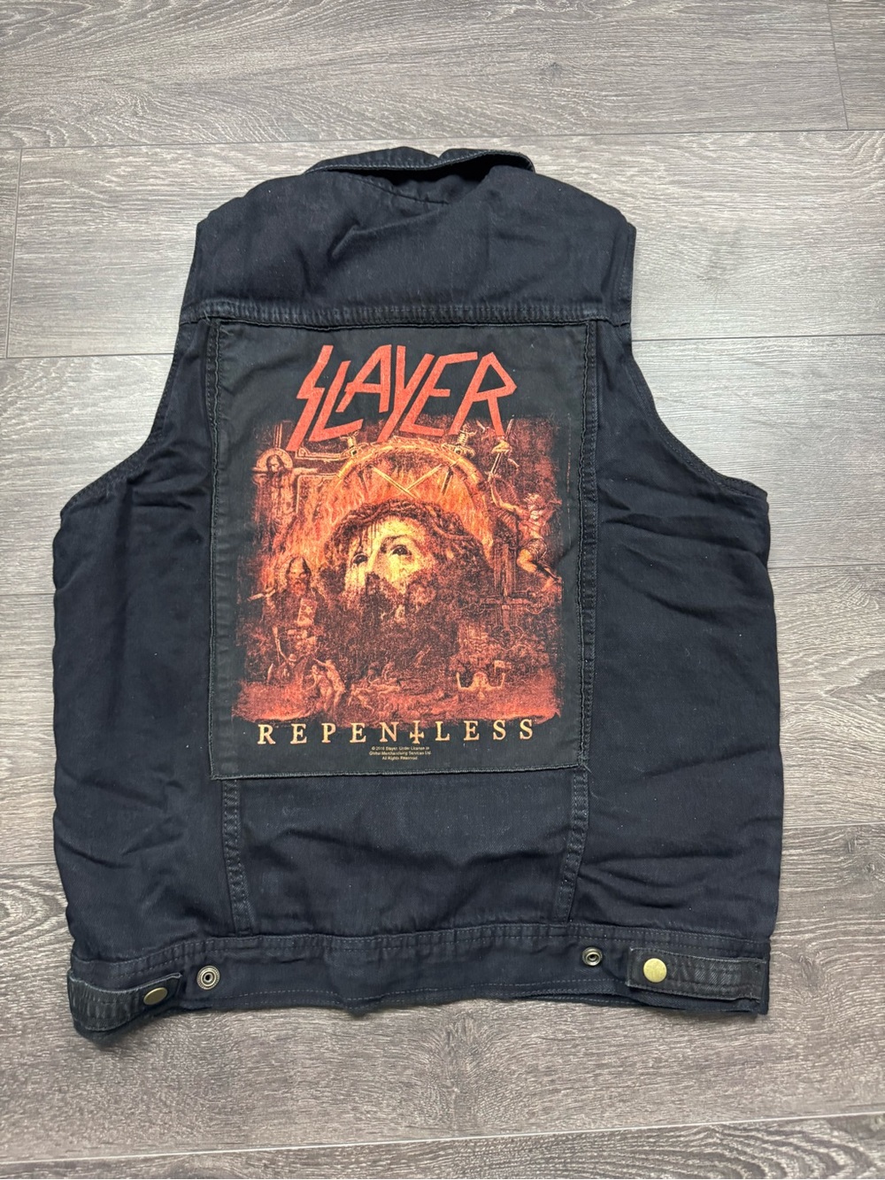 Men’s Medium Milwaukee Performance Slayer Repentless Black Denim Biker Vest